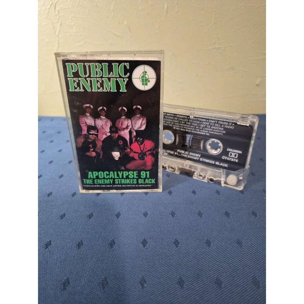 Public Enemy - Apocalypse 91... The Enemy Strikes Black Cassette Tape - Picture 1 of 8